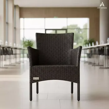 Аренда Кресло из искусственного ротанга Royal mini темно коричневое в санатории «Русь» — ART SPACE