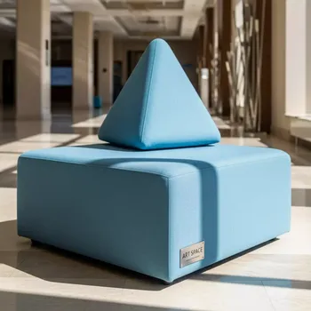 Аренда Пуфик треугольный небесно голубой Big shape в Маринс Парк Отеле — ART SPACE