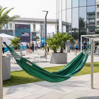 Аренда Гамак нейлоновый Green Glade зеленый темно зеленый в санатории «Русь» — ART SPACE
