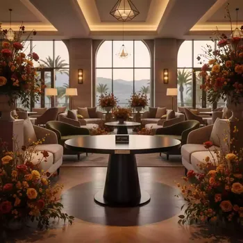 Аренда Журнальный столик Финика M Торос круглый черный в Swissôtel Resort Sochi Kamelia — ART SPACE