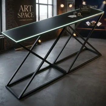 Аренда черного фуршетного стола Double X-Loft в Сочи