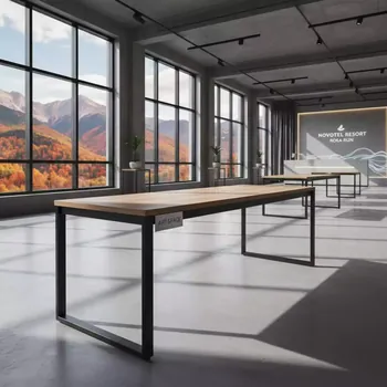 Аренда Стол Лидер 1 бук черный 1500х800 мм в Novotel Resort — ART SPACE