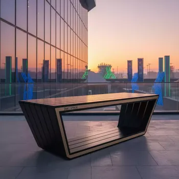 Аренда Стол уличный из реек Лидер 1 1200х800 черный шампань в Cosmos Sochi Hotel — ART SPACE