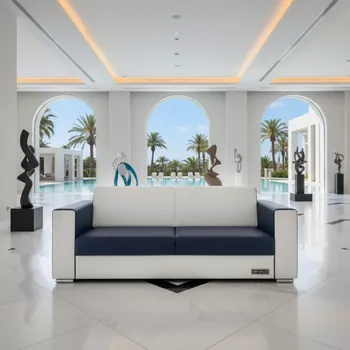 Аренда Диван бело синий из экокожи Cube в Karat Resort — ART SPACE