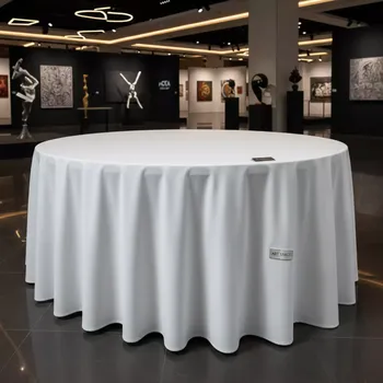 Аренда Скатерть белая круглая диаметр 2,6 м в казино «Сочи» — ART SPACE