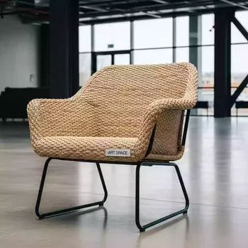 Аренда Плетеное кресло AM 395B Beige из искусственного ротанга в гранд-отеле «Жемчужина» — ART SPACE