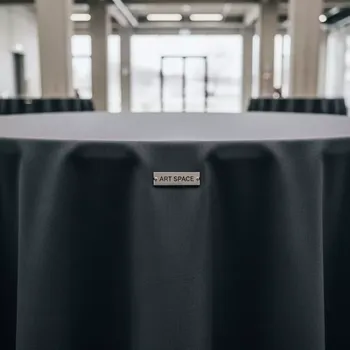 Аренда Скатерть круглая темно серая 2,3 м в Omega Sirius — ART SPACE