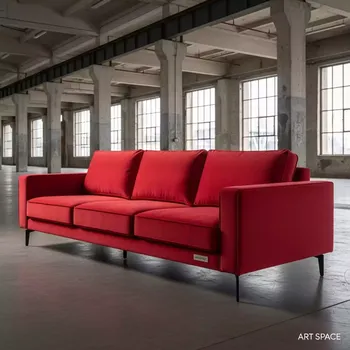Аренда Диван Hares вельвет красный в зале «Чайка» (Морпорт) — ART SPACE