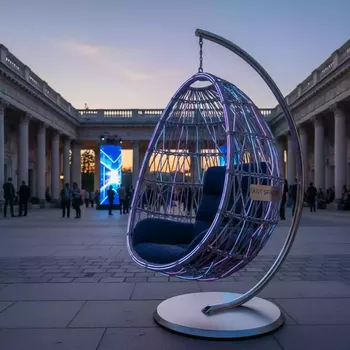 Аренда Кресло подвесное плетеное с подушкой Weave в усадьбе Голицына — ART SPACE