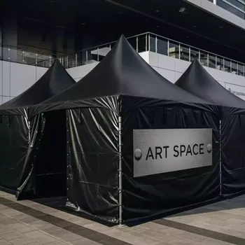 Аренда Пагода черная 5x15 с мягкими стенками в Red Arena — ART SPACE