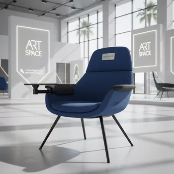 Аренда Стул Vicenza на ножках с подлокотниками и столиком BLACK синий в Сочи Парк Отеле — ART SPACE