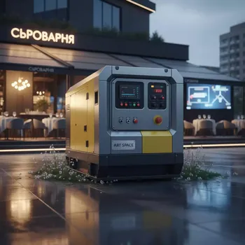 Аренда Дизельный генератор Atlas Copco QAS 150 в ресторане «Сыроварня» — ART SPACE