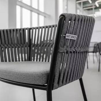 Аренда Стул плетеный из роупа MAR CH 001 W SH grey gray в ОКЦ «Галактика» — ART SPACE