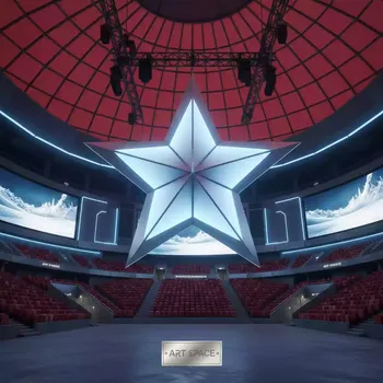 Аренда Звезда светодиодная 40х40х10 см в Red Arena — ART SPACE