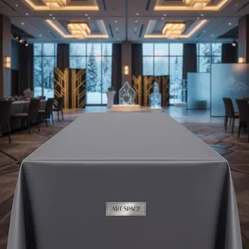 Аренда Скатерть прямоугольная серая профи 1,5х2,5 м в Karat Resort — ART SPACE