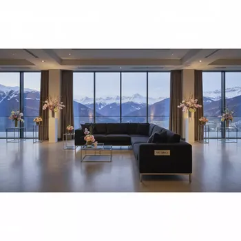 Аренда Диван угловой California black черный в Golden Tulip Rosa Khutor — ART SPACE