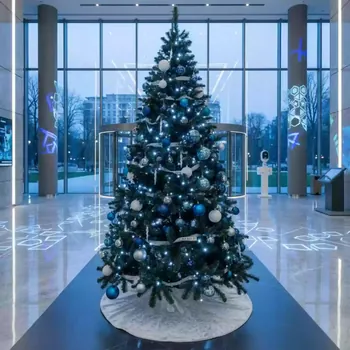 Аренда Елка искусственная наряженная голубо белая 150 см в City Park Hotel Sochi — ART SPACE
