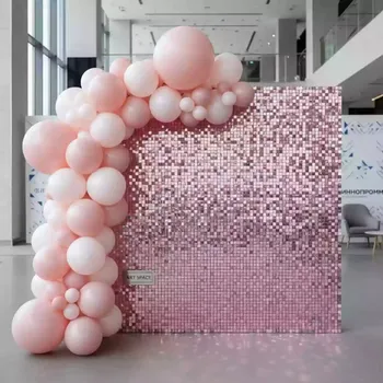 Аренда Фотозона из розовых пайеток с шарами в Mercure Сочи Центр — ART SPACE