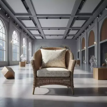 Аренда Кресло плетеное с подушкой GS 909 в ледовом дворце «Роза Хутор» — ART SPACE