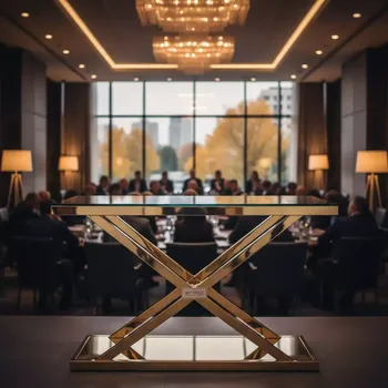 Аренда Консоль Кросс 115х30 см золото стекло smoke в Mercure Сочи Центр — ART SPACE