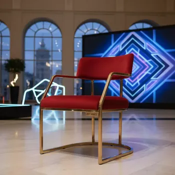 Аренда Стул золотой ДЮПОН красный в Mövenpick Hotel — ART SPACE