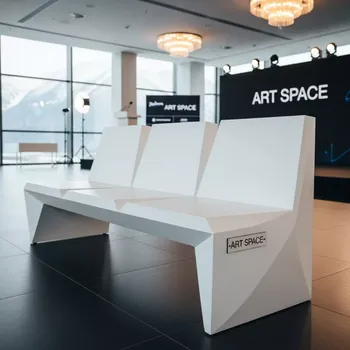 Аренда Скамейка белая тройная Париж в Radisson Hotel Rosa Khutor — ART SPACE