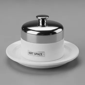 Аренда Масленка с крышкой APS фарфор сталь 9х7 см в Гранд Отель Поляна — ART SPACE