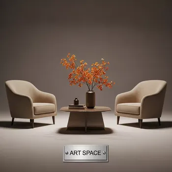 Аренда Комплект с креслами и столиком AFM 709A T133 Beige в этно-парке «Моя Россия» — ART SPACE