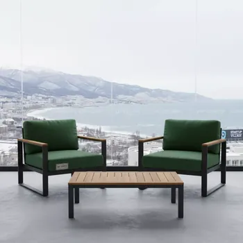 Аренда Комплект Malmo антрацит зеленый алюминий тик в Imeretinskiy Hotel — ART SPACE