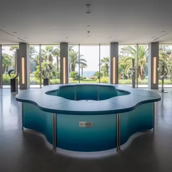 Аренда Стол секционный каркасный "Волна змейка" 1 4 секционный D 3.2 м в Swissôtel Resort Sochi Kamelia — ART SPACE