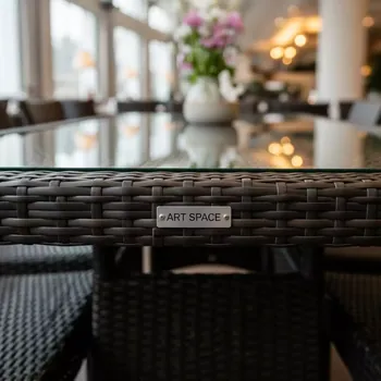 Аренда Стол DECO 120х85 из искусственного ротанга темно коричневый в ресторане «Sanremo» — ART SPACE