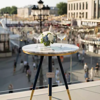Аренда Стол коктейльный Pietra 75 см в ресторане «Магадан» — ART SPACE