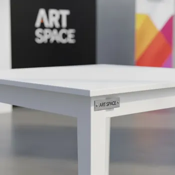 Аренда Стол квадратный белый 90х90 см 38 018WT в Gamma Sirius — ART SPACE