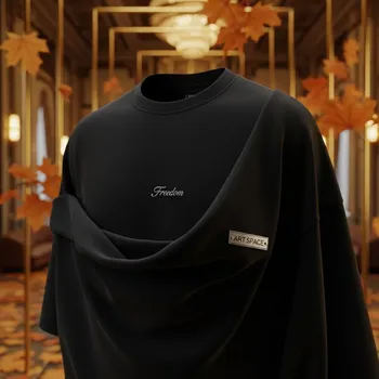 Аренда Футболка Oversize черная Freedom в санатории «Октябрьский» — ART SPACE