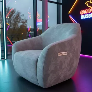 Аренда Кресло Кэнди велюр светло серое в ледовом дворце «Большой» — ART SPACE