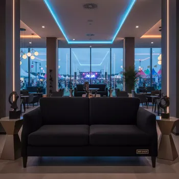 Аренда Диван Prive двухместный черный в Novotel Resort — ART SPACE