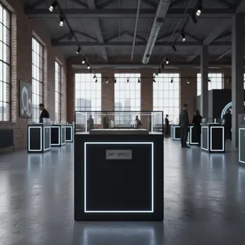 Аренда Подиум витрина черная в лофте «Студия 21» — ART SPACE