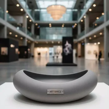 Аренда Блюдо Luke серое овальное 24х13,5 см в Delta Sirius — ART SPACE