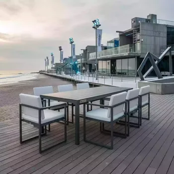 Аренда Комплект мебели Bella 200 белый антрацит в пляжном клубе Del Mar — ART SPACE