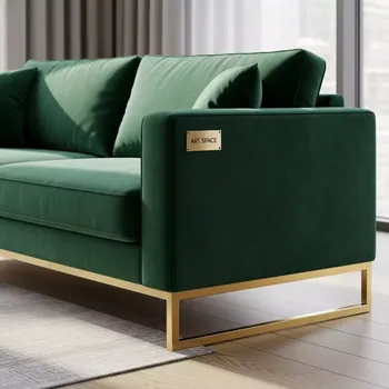Аренда Диван двухместный Andrian gold & green в Гранд Отель Сочи — ART SPACE