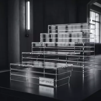 Аренда Фуршетная лестница 7 ярусов прозрачная 65х40х20 см на парусной регате (Сочи) — ART SPACE