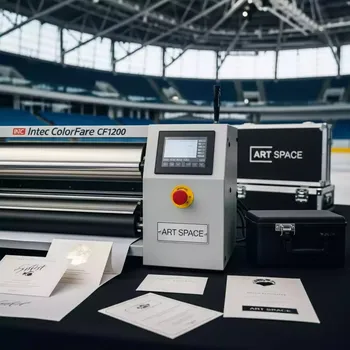 Аренда Рулонный ламинатор Intec ColorFlare CF1200 в ледовой арене «Шайба» — ART SPACE