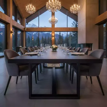 Аренда Стол Лидер 2 2000x900 бук черный в Поляна 1389 Отель и Спа — ART SPACE