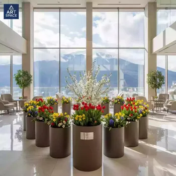 Аренда Кашпо для цветов Prosperplast Tubus 12 л мокко в Rixos Krasnaya Polyana — ART SPACE