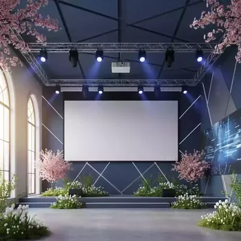 Аренда Экран для проектора с электроприводом Premier Phoenix R 16 9 180х180 MW PR W в Omega Sirius — ART SPACE