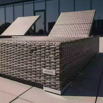 Аренда Шезлонг лежак из искусственного ротанга LEON в Karat Resort — ART SPACE