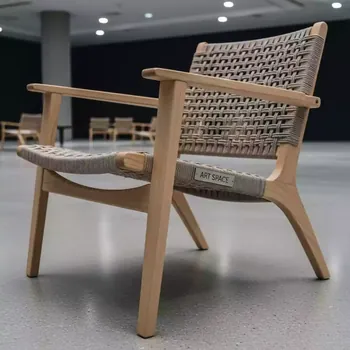 Аренда Кресло лаунж деревянное плетеное Patio в банкетном зале «Дельфин» — ART SPACE