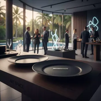 Аренда Тарелки ТЕБАЛЬДИ черные набор из 2 в Karat Resort — ART SPACE