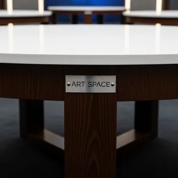 Аренда Стол Лидер 3 диаметр 1500 мм венге белый в Karat Resort — ART SPACE
