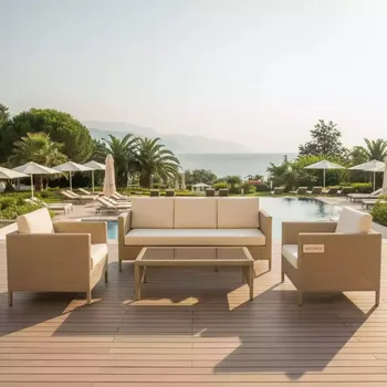 Аренда Комплект мебели плетеной AFM 195 6Pcs Beige в Swissôtel Resort Sochi Kamelia — ART SPACE